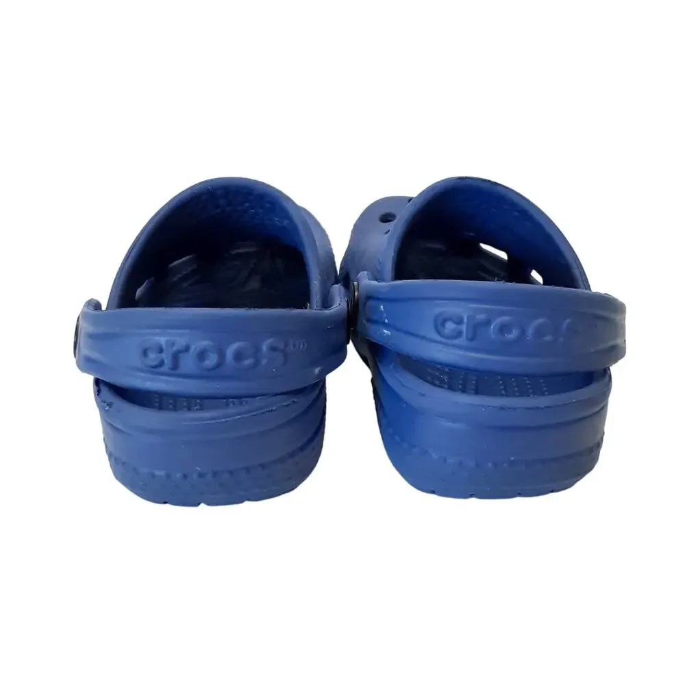 Crocs Clogs Baby Boy Blue Slip On Water Shoes Toddler 2/3 Outdoor Gender Reveal